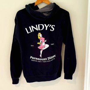 Americana Lindy's Diner Paramount 603 Graphic 50's PinUp Hoodie Size Small